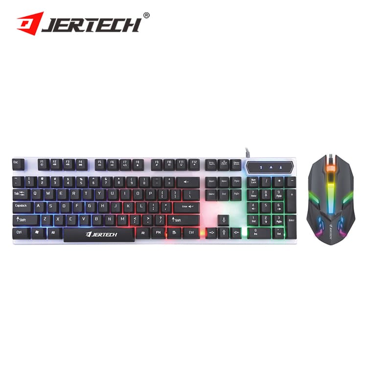 JERTECH KM170 Rainbow LED Backlight Gaming Keyboard and Mouse Combos
